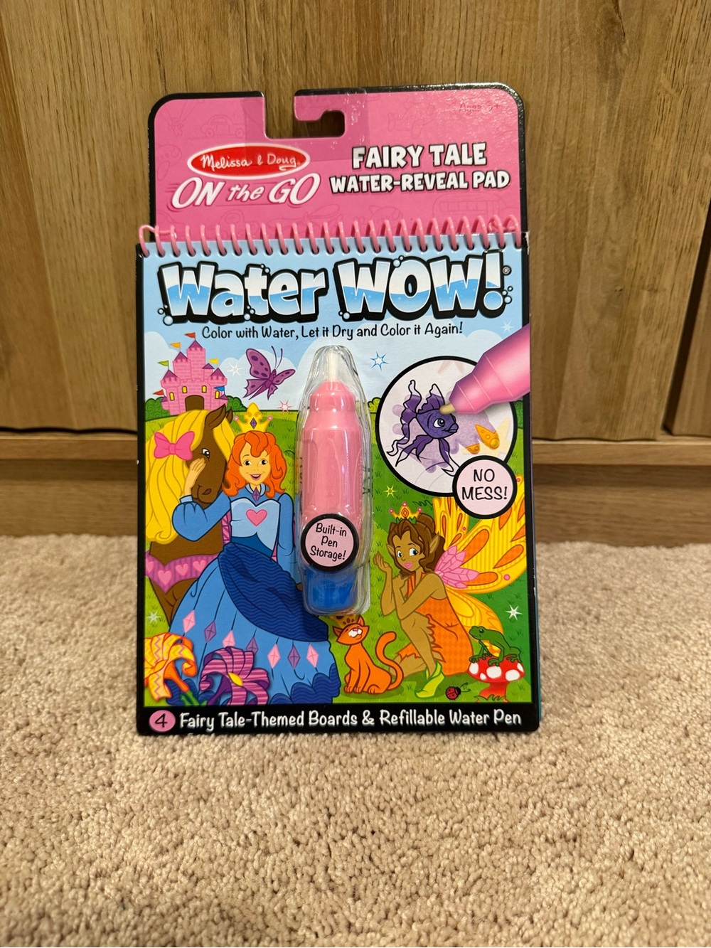 Melissa & Doug Fairy Tale Water WOW! Reusable Water-Reveal Pad - Pink Pen